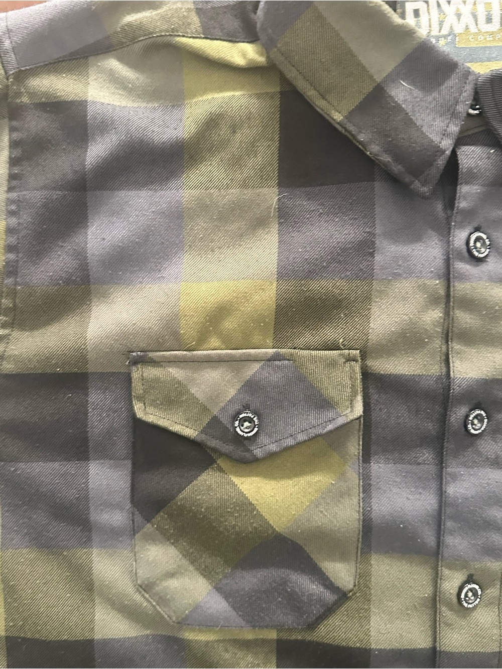Dixxon Flannel Co. “Patton” Men’s XL
Olive/black/grey plaid. - Picture 4 of 5